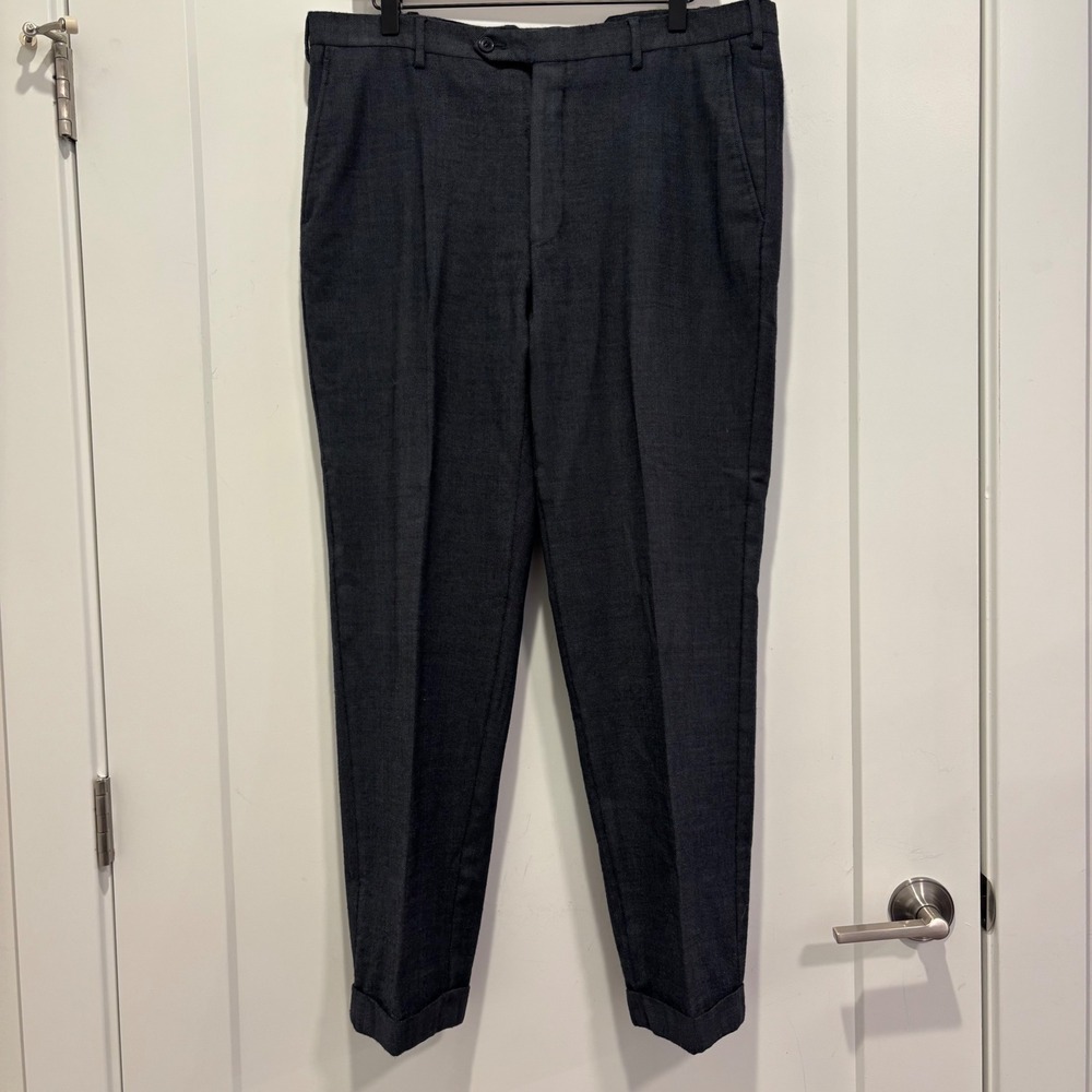 Brooks Brothers 1818 Fitzgerald‎ Mens 38 Wool Dress Pants Charcoal Grey Italy